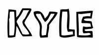 Dessin a colorier du prenom Kyle
